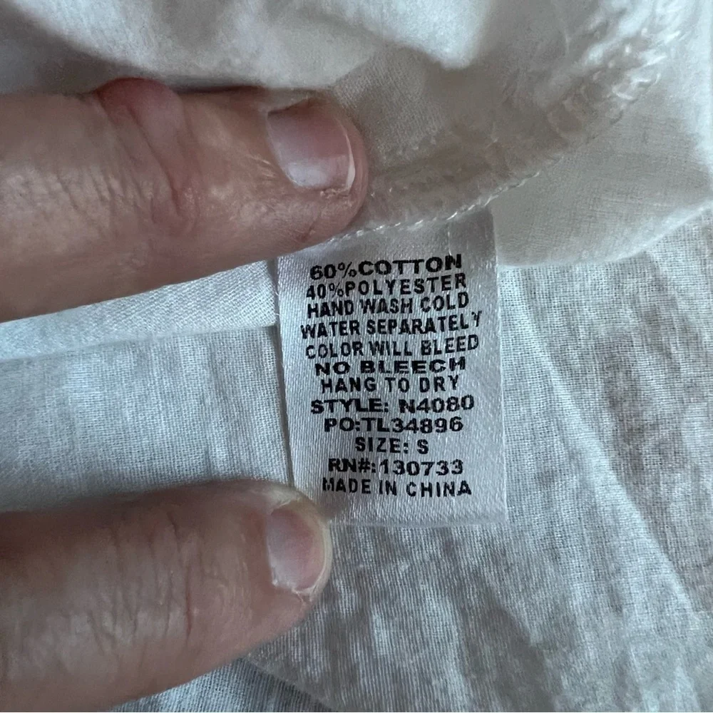 Blu Heaven (By UmGree) Floral Embroidered Crochet Mini Dress. Size: Small. - Picture 8 of 12